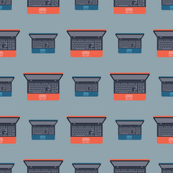 Users hands on keyboard seamless pattern computer vector