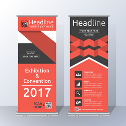 Abstract Roll-Up Banner Vector Image