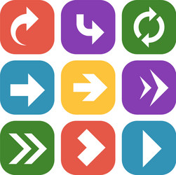 Arrows button colourful paper signpost down up vector