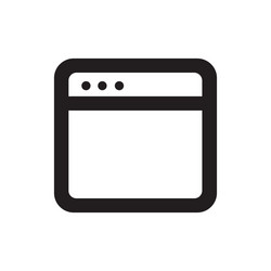 Browser icon simple sign for web site and mobile vector