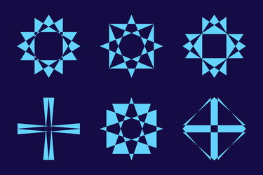 Different abstract geometric design element set vector