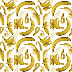 seamless pattern with ripe bananas on backdrop vector