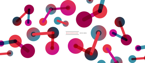 Abstract background round dots connected by lines vector