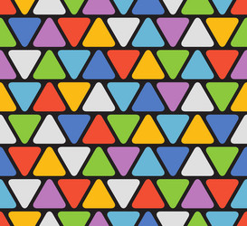 abstract seamless pattern with color triangles vector image