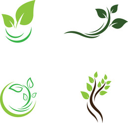 Ecology logo template icon vector