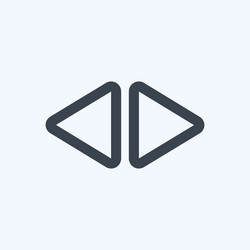 icon scroll horizontal - line stylesimple vector image