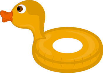 isolated pool float shaped duck image vector image
