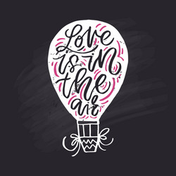 Romantic handdrawn lettering vector