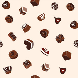 sweets chocolates and cookie pattern vector