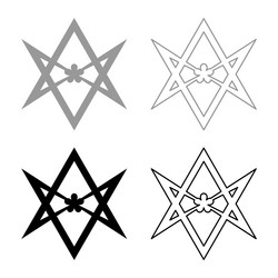 thelema unicursal hexagonal symbol unprocessing vector image