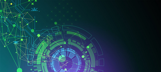abstract background with plexus effect scientific vector image