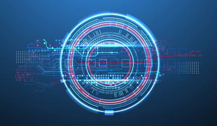 abstraction on the theme of tech circles vector image