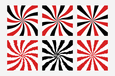 red and black hypnosis swirl pattern creating vector image