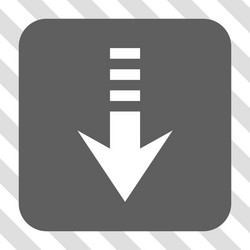 send down rounded square button vector image