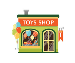 toys shop flat kids store vector