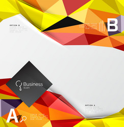 3d polygonal object triangles abstract background vector image