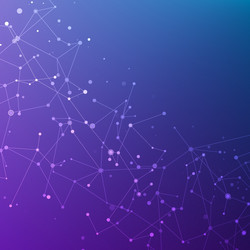connection structure particles in space abstract vector image