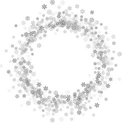 Frame or border of random scatter snowflakes vector