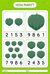 how many counting game with acorn squash vector image