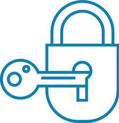 task solution linear icon concept vector image
