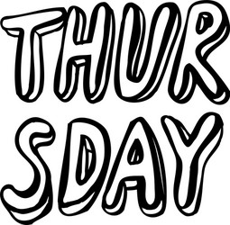 Thursday - inspirational lettering design vector