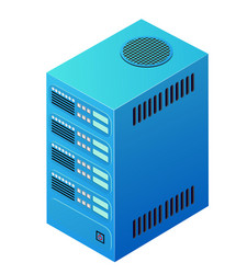 single server network technology connection vector image