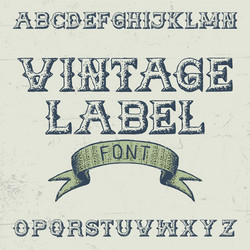 vintage label font poster vector