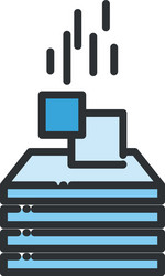 web hosting line and fill style icon design vector image