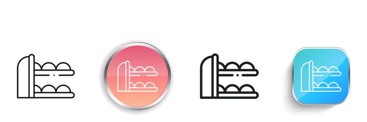 bowling icon thin linear regular and button style vector image