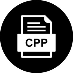 Cpp file document icon vector