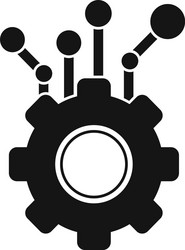 gear machine learning icon simple style vector