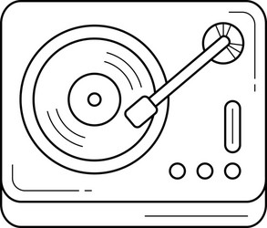 vinyl record player line icon vector