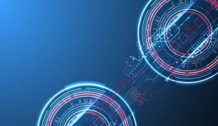 abstraction on the theme of tech circles vector image