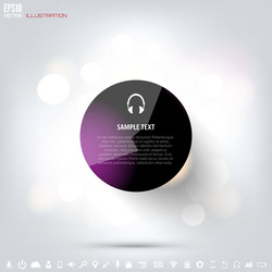 black cloud computing background with web icons vector image