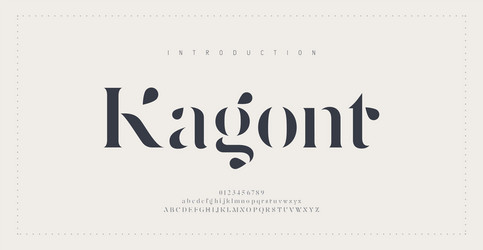 elegant alphabet letters font and number classic vector image