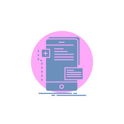 frontend interface mobile phone developer glyph vector image