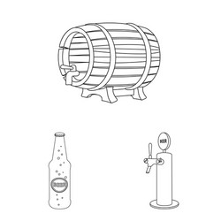 isolated object of pub and bar sign set vector image