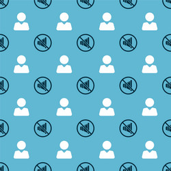 set speaker mute and add to friend on seamless vector image