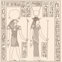 Banners with egyptian goddess bastet Royalty Free Vector
