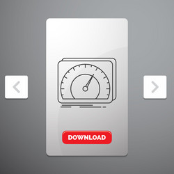 Dashboard device speed test internet line icon vector