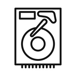 data storage hard disk icon perfect for computing vector image