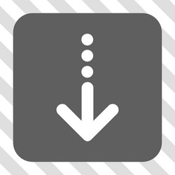 Send down rounded square button vector