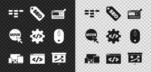 Set site map seo optimization ui or ux design vector