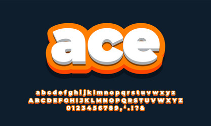 orange soft with white 3d font effect or text vector image