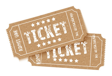 Pair of tickets red Royalty Free Vector Image - VectorStock