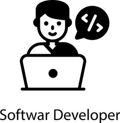 software developer vector image