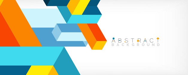 abstract background 3d cubes cubic elements vector image