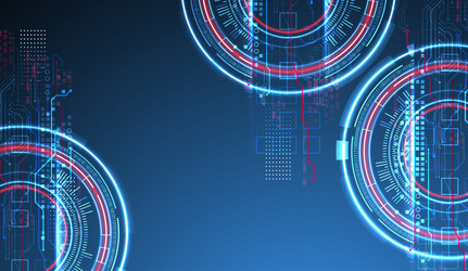 abstraction on the theme of tech circles vector image