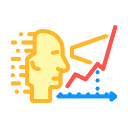 artificial intelligence analytics color icon vector