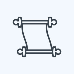 Icon scroll of paper - line style- simple good vector